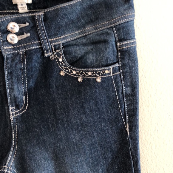 Cachet bling jeans size 6 double button for closure - Picture 2 of 9